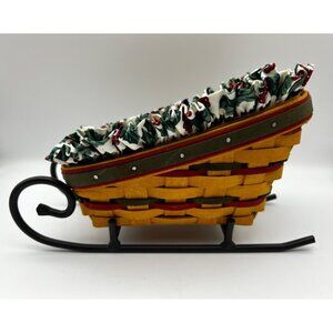 Longaberger Dash Away Sleigh Basket and Runners